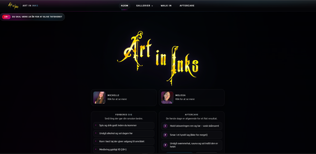 Screenshot af Art in Inks